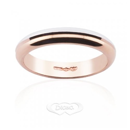 Wedding Ring Diana White and Rose Gold bicolor FDB4N6RB