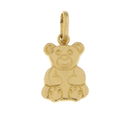 Yellow Gold Teddy Bear Pendant GL101364