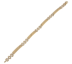 White Yellow Gold Men&#39;s Bracelet GL101366