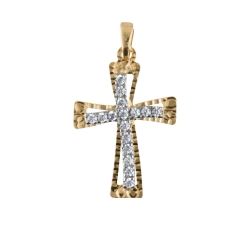 Croce donna in Oro Giallo GL100030