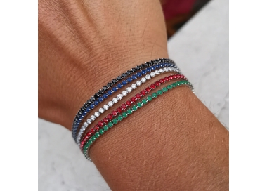 Bracciale Tennis Argento Uomo Donna Misura Personalizzabile