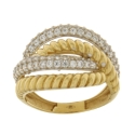 White Yellow Gold Women&#39;s Ring GL101367