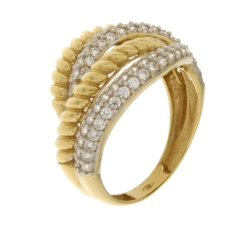 White Yellow Gold Women&#39;s Ring GL101367