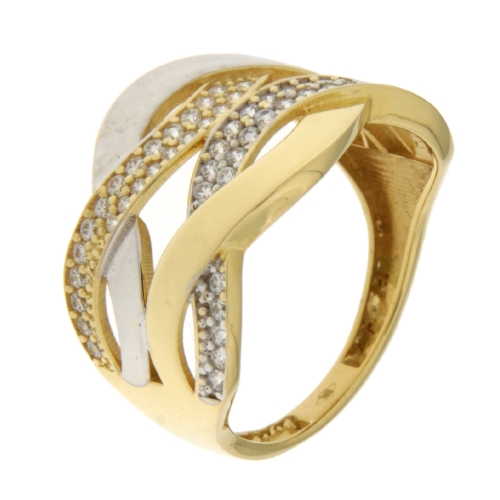 White Yellow Gold Women&#39;s Ring GL101368