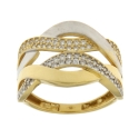 White Yellow Gold Women&#39;s Ring GL101368
