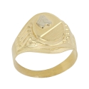 Anello Uomo Oro Giallo Bianco GL101372