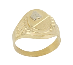 Anello Uomo Oro Giallo Bianco GL101372