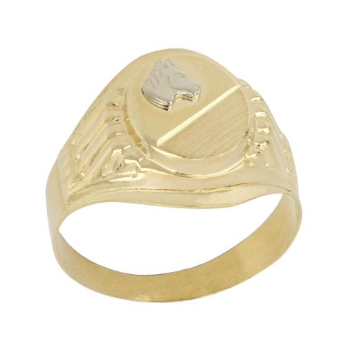 Men&#39;s Ring in White Yellow Gold GL101372