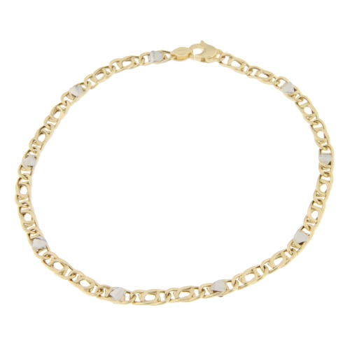 Bracciale Uomo in Oro Giallo e Bianco GL100059