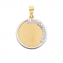 Baptism Medal Pendant Yellow White Gold GL101373