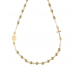Unisex-Rosenkranz-Halskette aus Gelbgold GL101375