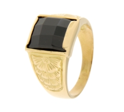 Men&#39;s Ring in White Yellow Gold GL101377