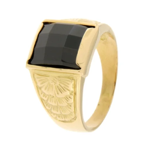 Men&#39;s Ring in White Yellow Gold GL101377