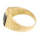 Men&#39;s Ring in White Yellow Gold GL101377