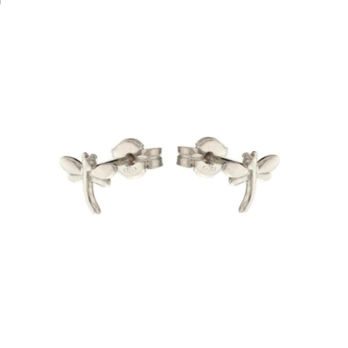 Dragonfly Child Earrings White Gold 803321728715
