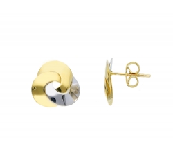 Damen-Ohrringe aus 9-karätigem Gelb- und Weißgold GL-SON253728