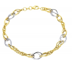 Women&#39;s Bracelet in White Yellow Gold 9 KT GL-SON224031