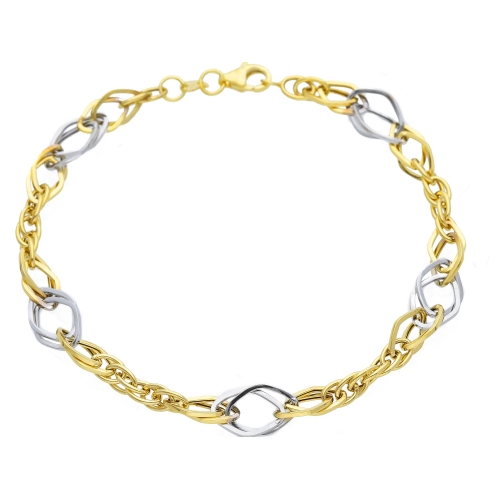 Women&#39;s Bracelet in White Yellow Gold 9 KT GL-SON224031