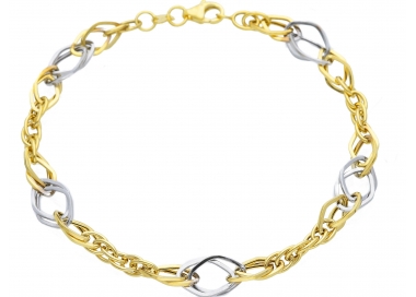 Bracciale Donna Oro Bianco Giallo 9 KT GL-SON224031