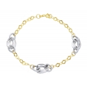 9 KT Yellow White Gold Women&#39;s Bracelet GL-SON177920