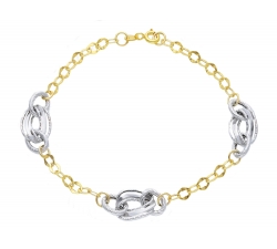 9 KT Yellow White Gold Women&#39;s Bracelet GL-SON177920