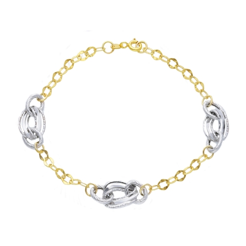 Bracciale Donna Oro Bianco Giallo 9 KT GL-SON177920