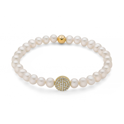 Miluna Women&#39;s Bracelet Pearls PBR3500G-TPZ