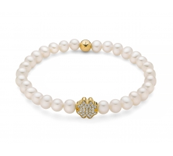 Miluna Damenarmband Perlen PBR3501G-TPZ