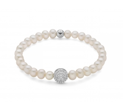 Miluna Women&#39;s Bracelet Pearls PBR3504-TPZ