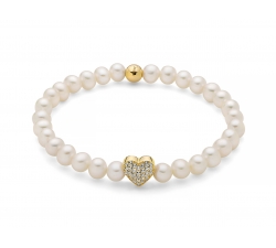 Miluna Damenarmband Perlen PBR3506G-TPZ