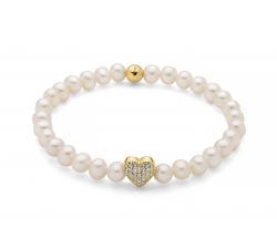 Miluna Women&#39;s Bracelet Pearls PBR3506G-TPZ