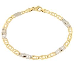 Bracciale Uomo in Oro Giallo e Bianco MMV100GB21