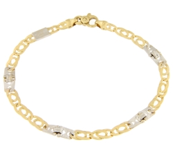 Men&#39;s Bracelet in Yellow and White Gold MMV100GB21