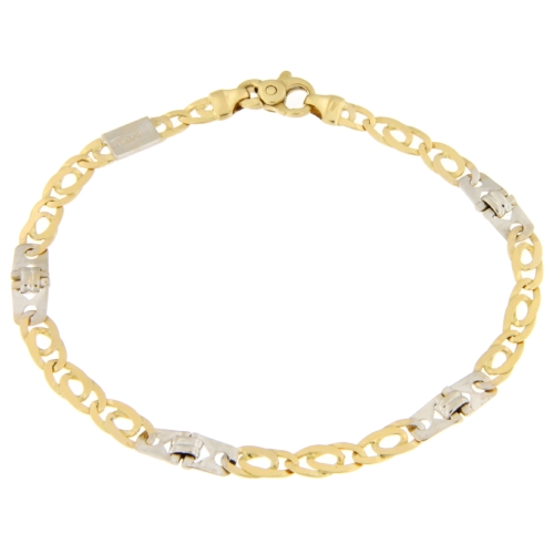 Men&#39;s Bracelet in Yellow and White Gold MMV100GB21