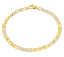 White Yellow Gold Men&#39;s Bracelet GL101379
