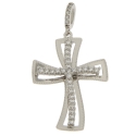 White Gold Cross Pendant GL101384