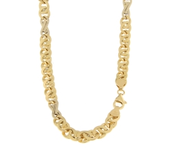 Men&#39;s Necklace in White Yellow Gold GL101387