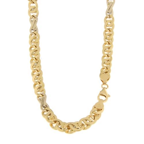Men&#39;s Necklace in White Yellow Gold GL101387