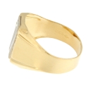 Anello Uomo Oro Giallo Bianco GL101392