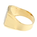Men&#39;s Ring in White Yellow Gold GL101392