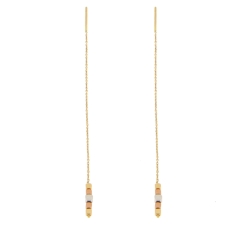 Orecchini Donna Oro Bianco Giallo Rosa GL101393