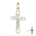 White Yellow Gold Cross Pendant GL101398