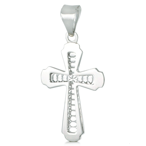 White Gold Cross Pendant GL101399