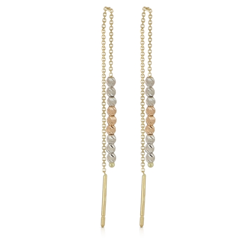 Orecchini Donna Oro Bianco Giallo Rosa GL101403