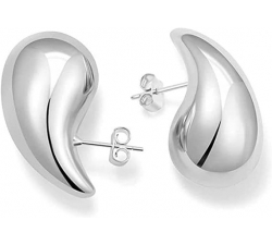 Women's Teardrop Earrings in Silver Color GLM100S
