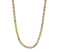 Men&#39;s Necklace in White Yellow Gold GL101410