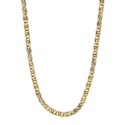 Men&#39;s Necklace in White Yellow Gold GL101410