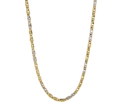 Collana Uomo Oro Giallo Bianco GL101411