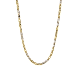 Men&#39;s Necklace in White Yellow Gold GL101411