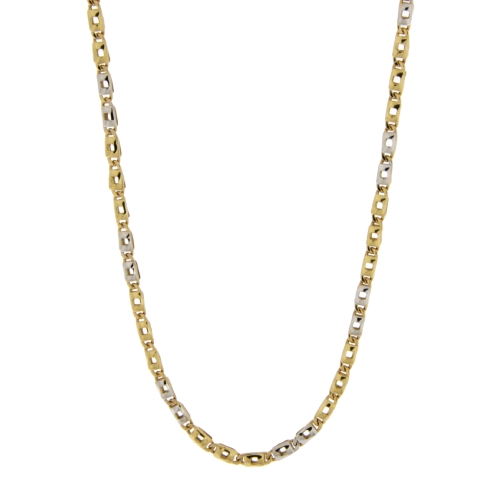 Men&#39;s Necklace in White Yellow Gold GL101411